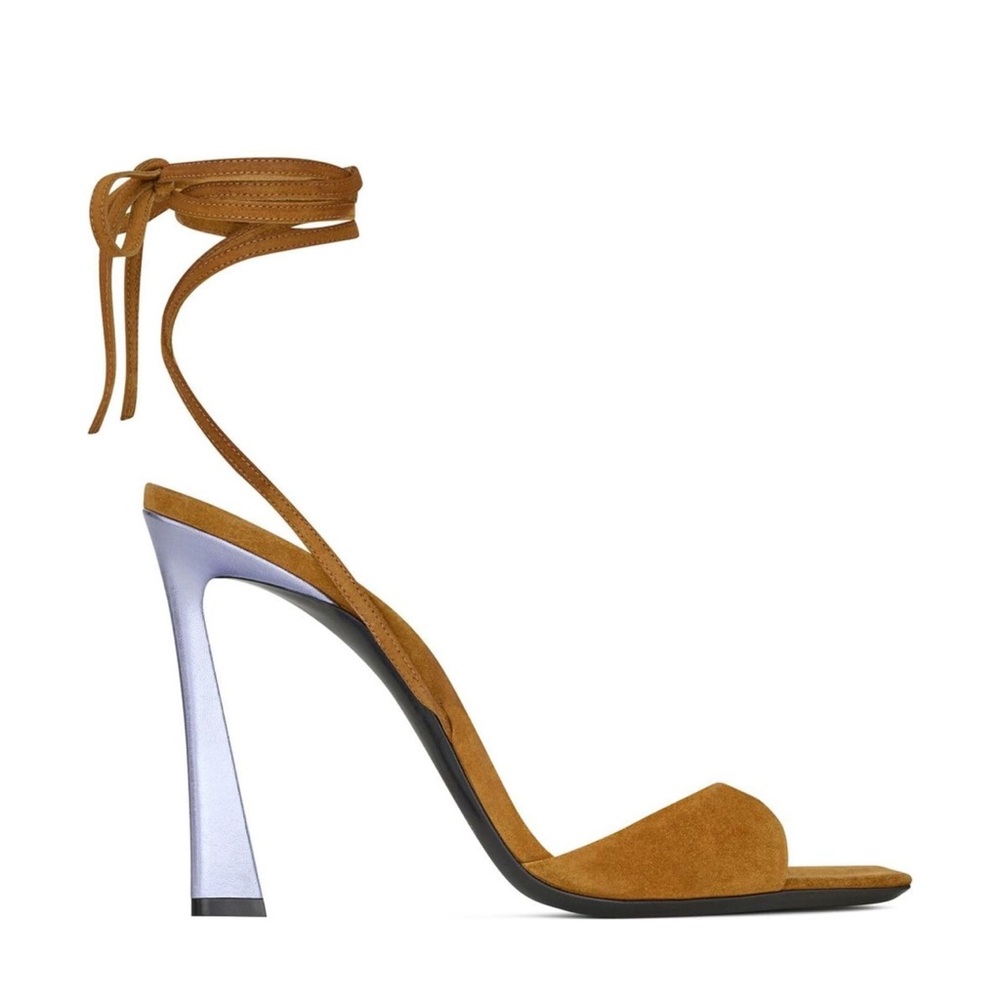 Saint Laurent Paz 105mm Suede Sandals 37.5